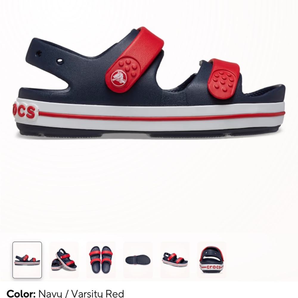 CROCS Kids' Sandals in Navy and Red